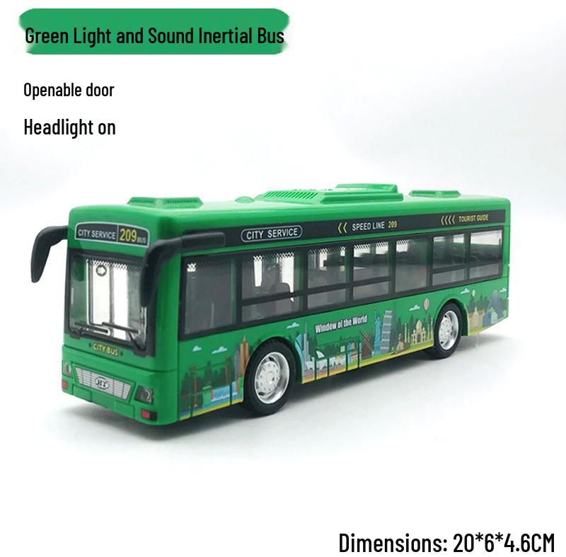 Children's Double-Decker Bus Toy: Convertible Police/Sightseeing Model with Openable Doors, Sound, Light & Inertial Motion