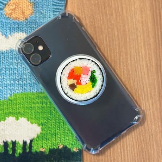 Cook-Style Miniature Food Gimbap Phone Grip – Korean Gimbap Design
