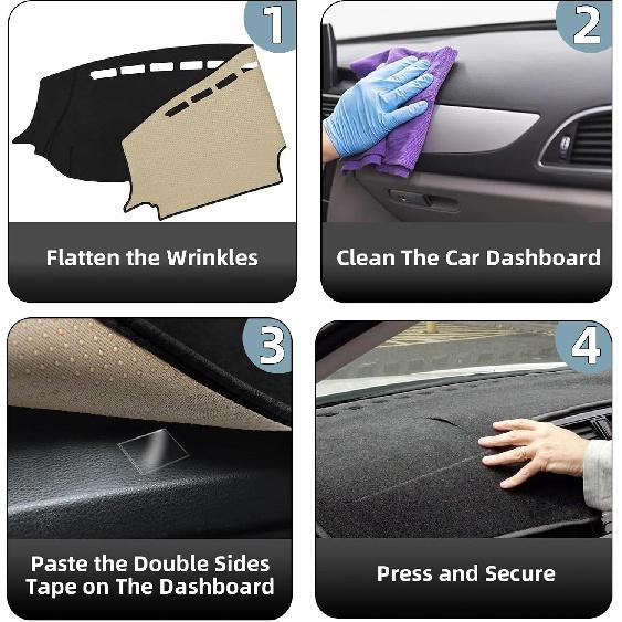 SKYLOTEC Dashboard Mats Dash Covers Pad Compatible with Ford Edge 2015 2016 2017 2018-2024 2025 Dash Carpet Protector