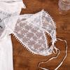 French Knit Lace Headscarf, Women's Boho Pastoral Triangle Hair Band Headband