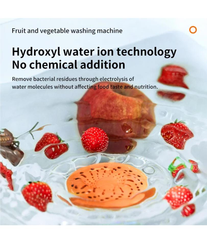 Portable Fruit Vegetable Washing Machine Household Fruits, Vegetables Wash The Ingredients Fully Automatic Food Cleaner Machine