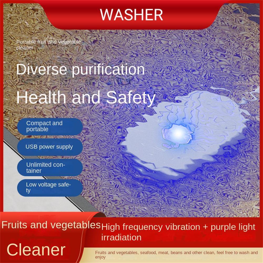Free Hand-washing Fruit  Machine Convenient High Frequency Vibration Usb Kitchen Food Cleaner Machine Fruit And Vegetable Washer