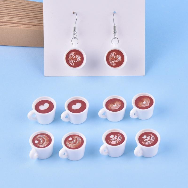 10 Pcs Creative Simulation Mini 3D Latte Coffee Cup Micro Landscape Decoration DIY Scale Ornaments Handmade Doll Accessories