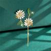 Korean Style Daisy Tulip Flowers Stud Earrings For Women Dropping Oil Pearl Crystal Earring for Women Girls Pretty Jewelry Gifts