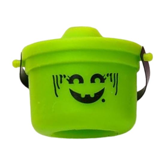 Halloween Pumpkin Bucket Straw Topper Drinking Straw Cap for 30oz