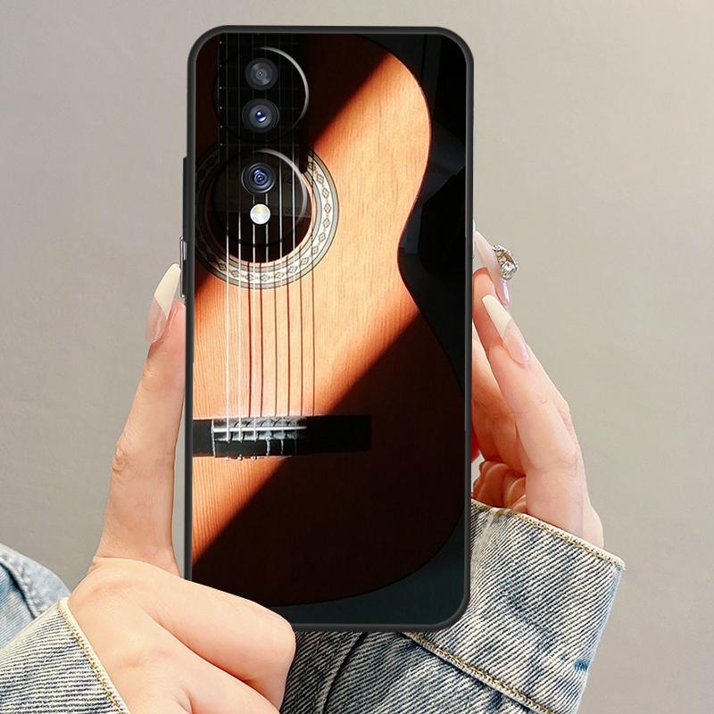 Guitar Music Case For Honor Magic 5 6 7 Pro Honor 90 70 50 200 400 Lite X9b X9a X8b X8a X8 X9 X9c Cover