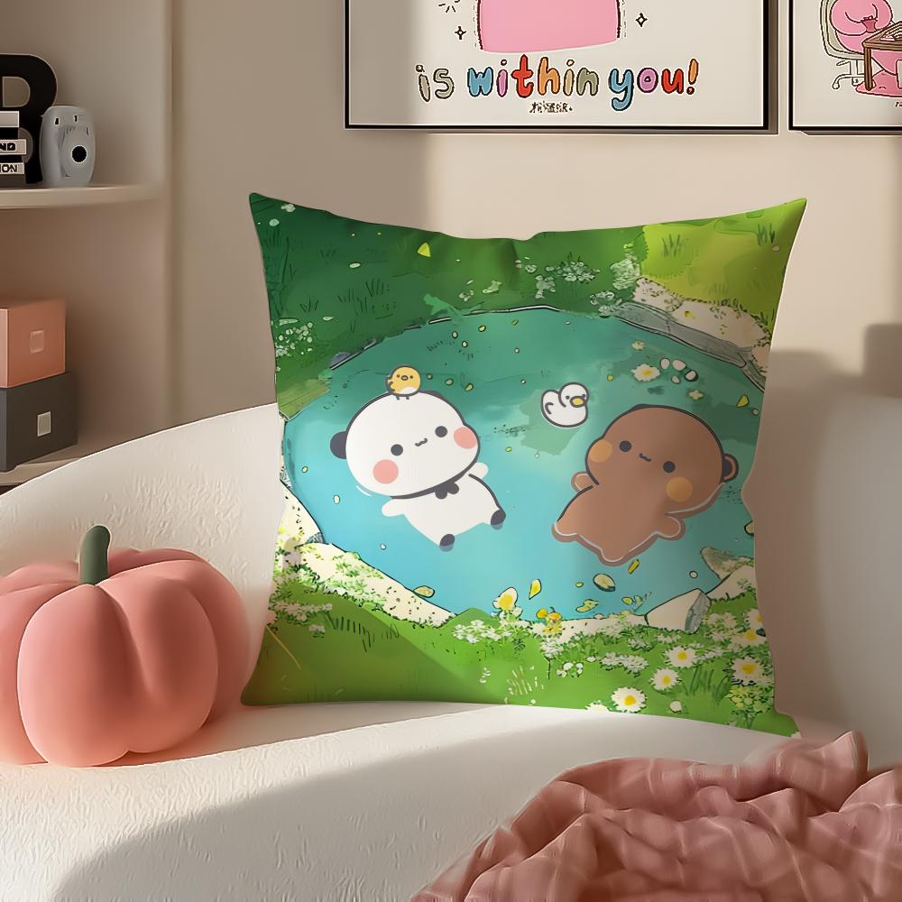 Cartoon Bubu  Dudu Lovely Cushion Cover Pillowcase Short Plush Invisible zipper Room Sofa Cushion Cover