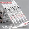 White Marker Pens Set 2.0mm Oily Waterproof White Gel Pen DIY Graffiti Sketching Paint Marker Stationery Writing School Supplies