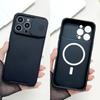 Slide Camera Cap Cover Case For iPhone 15 14 13 12 Pro Max 15Pro 14Pro For Magsafe Magnetic Charge Anti-Shock Shockproof Armor a