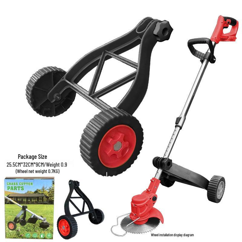 Rechargeable Lithium Battery Lawn Mower with Wheels - Compact Weeding Tool