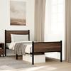 VidaXL Metal Bed Frames with Headboard and Footboard, Single Bed with Slatted Base, Adult Bed, Bedroom Furniture, 4007949