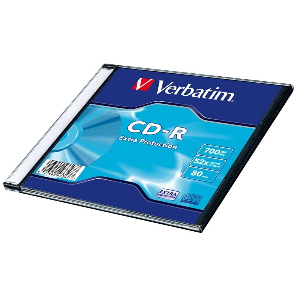 Verbatim Płyta Cd-R 700Mb 52X Extra      Protection Biały/White 1Szt 43347