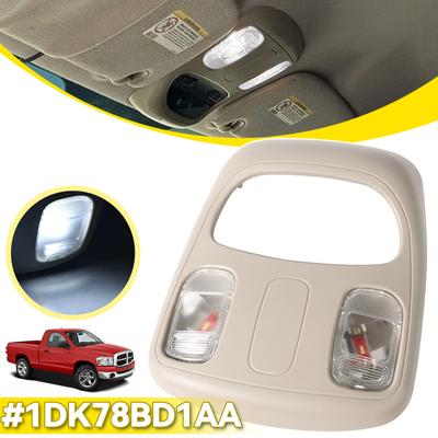 Pour Dodge Ram 1500 2500 3500 4500 5500 2002-2010 Boîtier de console de pavillon LED Lumière de lecture intérieure de toit Ampoule LED 1DK78BD1AA