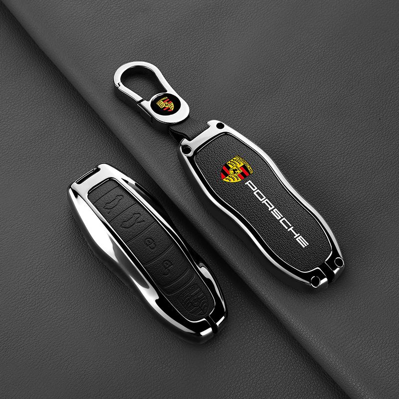 Zinklegering Auto Afstandsbediening Sleutelhoes Shell Fob Cover Beschermer Voor Porsche Cayenne 911 996 Macan Panamera Boxster 986 987 Sleutelhanger