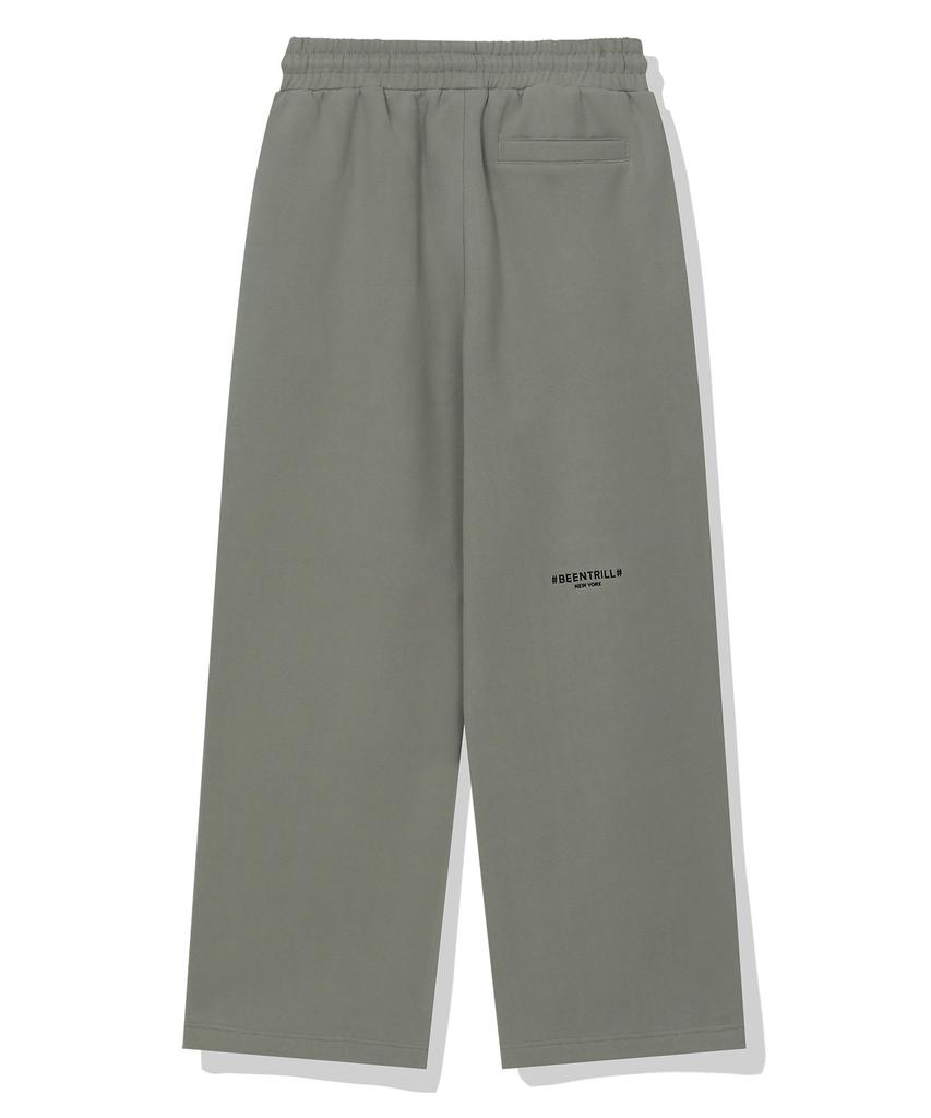 BEENTRILL Essential Hashtag Logo Brushed Sweatpants (Khaki)