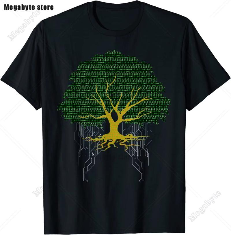 Classic Tree of Life Yin Yang Design T-Shirt Man's T-shirt Leisure T Shirt Kawaii Men Clothing Cotton Beach Short Sleeve