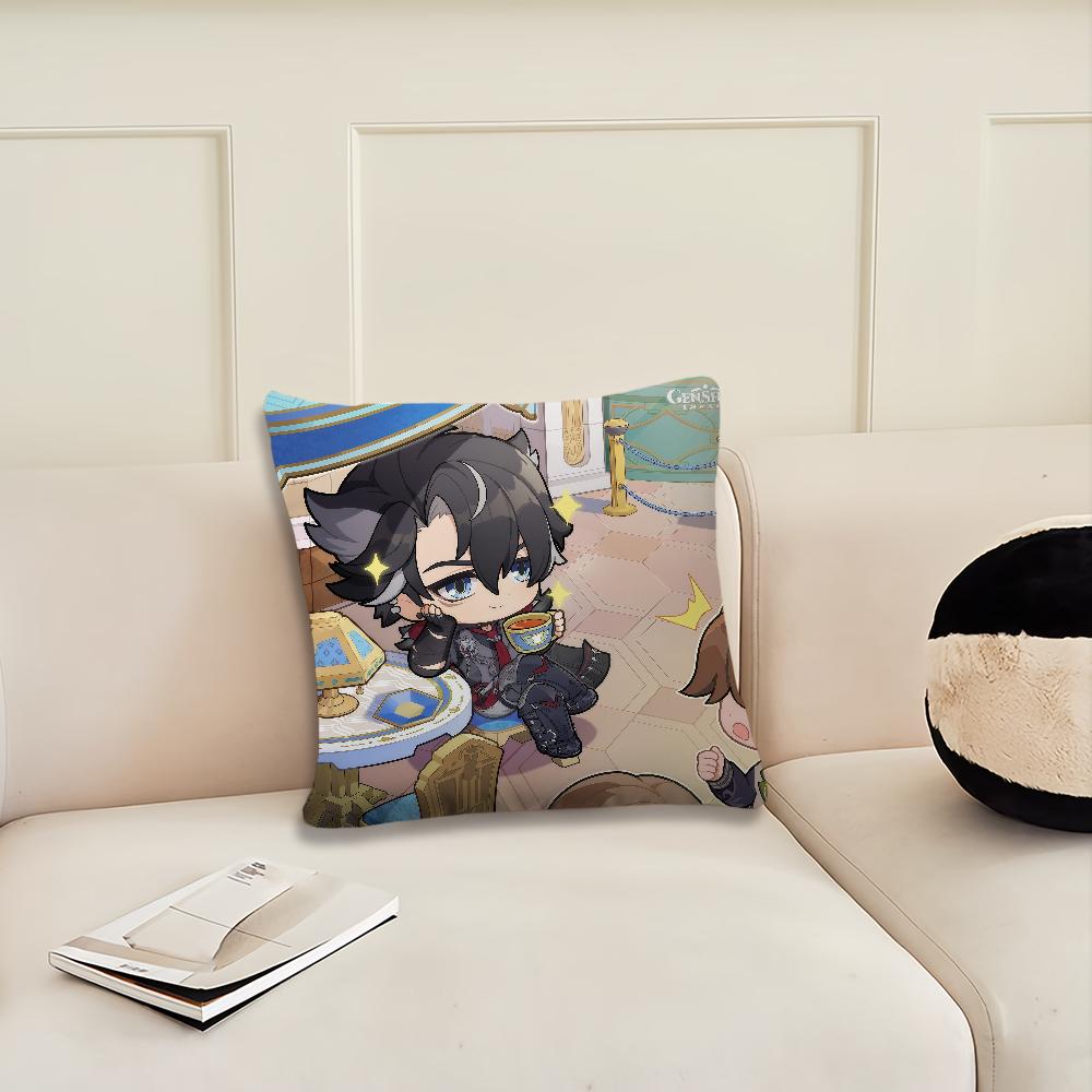 Game Genshin Impact boy cushion cover Pillow Cover Decoration Room Home Sofa living Office Car Nordic Simplicity