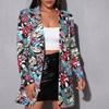 Autumn Winter Hipster Street Style Printing Blazer Women Long Sleeve Trend Fashion Cardigan Suit Button Top