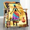 African Culture Customize Your Name Blanket Throw Customizable Blanket Comfortable Suitable for Livingroom Office Living Room Seaside for All Occasion