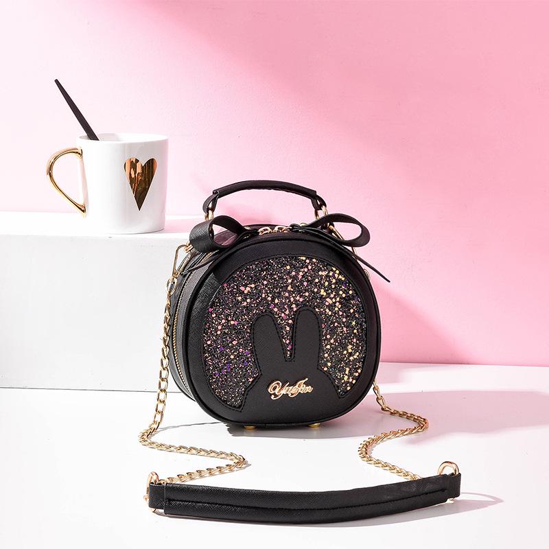 SCIONE Women's Foreign Style Small Round Bag Fashion Hand Bag Shoulder Messenger Bag Mini Bag