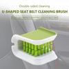SEAMETAL Double Sided U-Shaped Car Interior Cleaning Brush Car Seat Belt Cleaning Brush Automotive Safe Belt Washing Tool