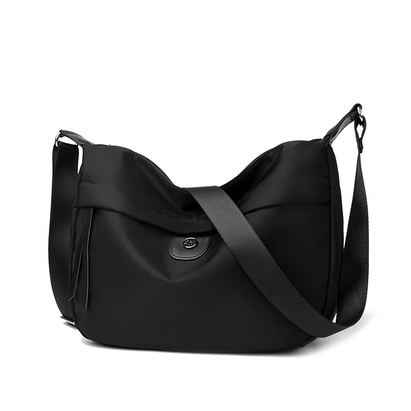 Solid Color Large Capacity Nylon Bag Women's Shoulder Crossbody Bag Mother Bag