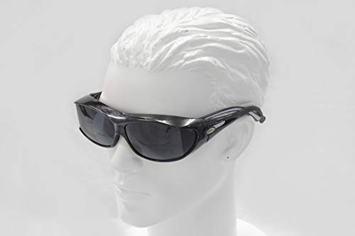 AXE Sunglasses for Bad Weather and Low Light, UV Protection, Polarized Lenses, Over 180-Degree Vision, Fits Oversized Glasses, Includes Storage Case,