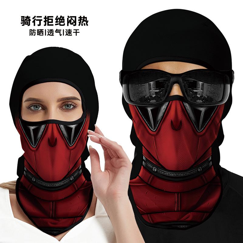 3D Funny Mask Motorcycle Face Cover Ski Mask Joker Skull Balaclava Headgear Outdoor Hiking Camping Neck Gaiter Bandana Scarf Men