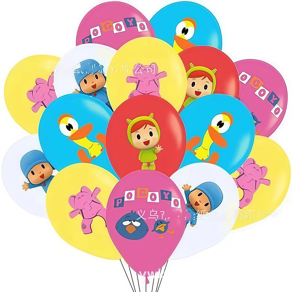 Pocoyo Geburtstag Dekorationen Einweg Geschirr Becher Teller Luftballon Banner Für Kinder Mitgebsel Babyparty Deko Party Zubehör Geschenk