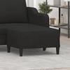 349307 vidaXL Footrest Black 70x55x41 Cm Fabric