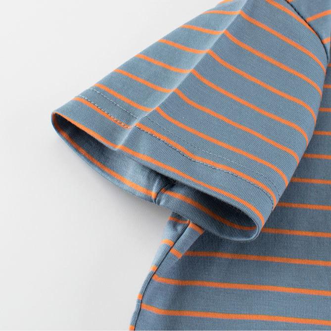 Dětské oblečení na léto Chlapecké pruhované tričko s krátkým rukávem Dětské oblečení Letní oblečení