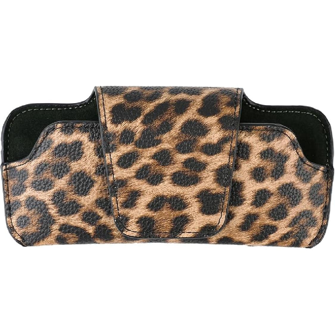 Sunglass Holder For Car Visor, Car Sunglasses Holder Leather, Eyeglasses Holder Glasses Storage Case Visor Accessories леопардовый
