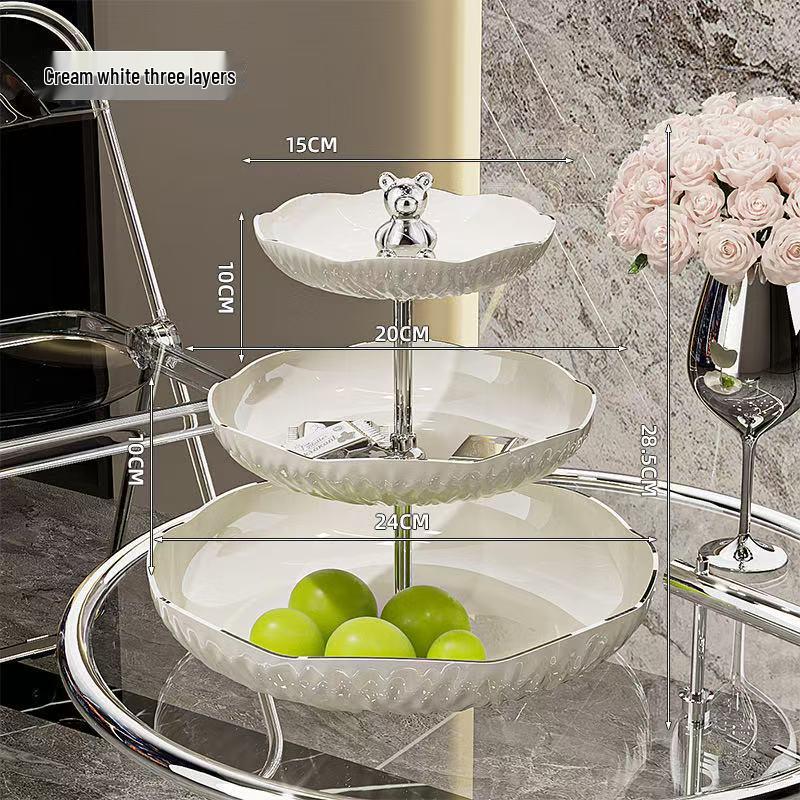 Elegant Three-Tier Dessert & Fruit Display Stand for Home or Restaurant