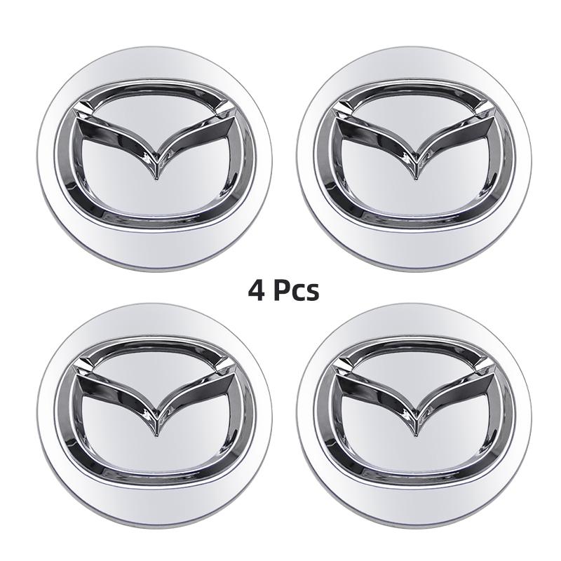 4 pezzi 56mm Coprimozzo Centrale Ruota Auto Emblema Decalcomania Adesivo Ruota Per Mazda 3 6 Atenza Axela Demio CX3 CX5 MP MS RX8 Articoli Auto