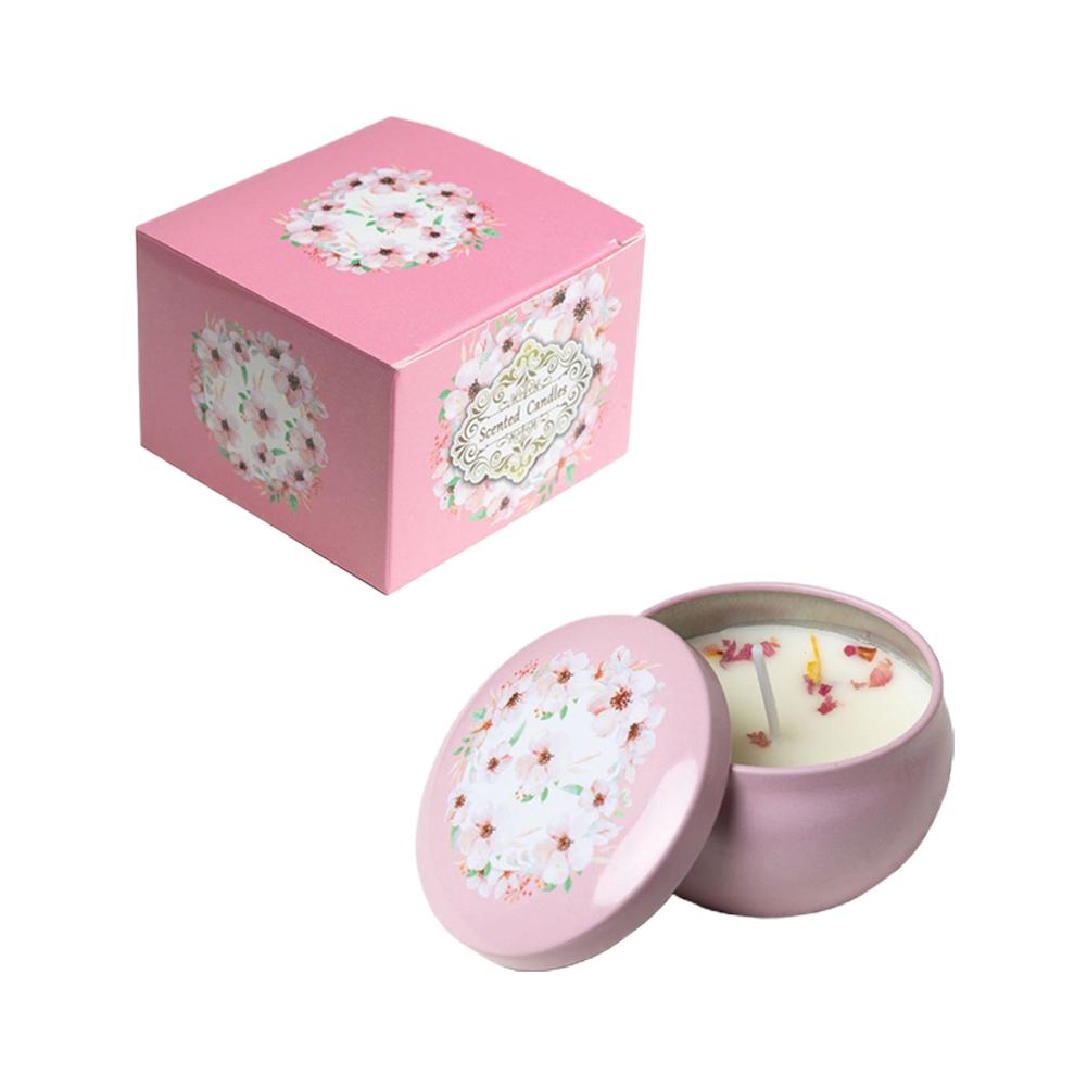 Vintage Scented Dried Flower Aromatherapy Candle Combination of Soy Wax Oil and Essential Oil Ideal Gift for Female Friends