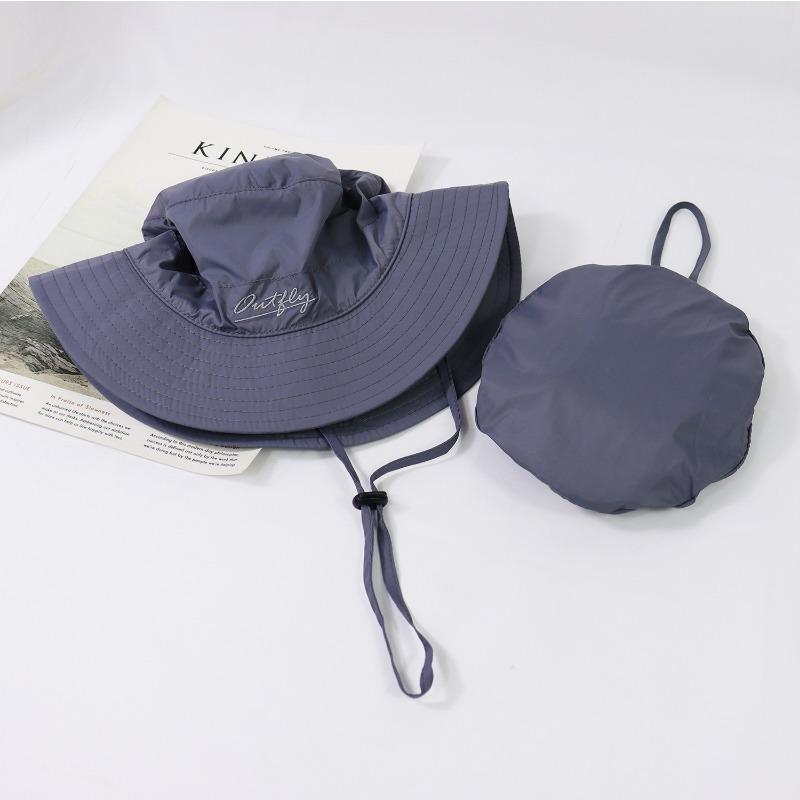 Foldable Wallet Bucket Hat Quick Drying Hat Sun Protection Sun Hat Men's Mountaineering Fishing Hat Wide Brim Sun Protection