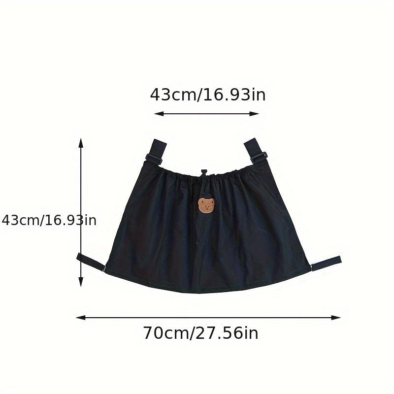 

1 шт. Сумка для коляски Легкая сумка для родителей с дизайном медведя - Вместительный органайзер для колясок, бутылочек для молока чёрный