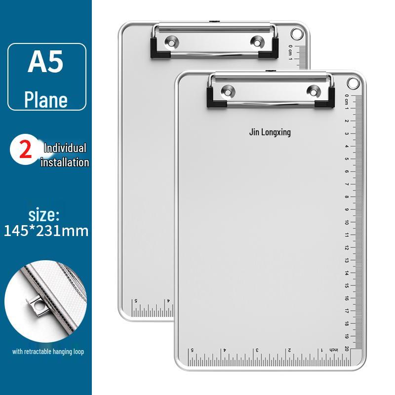 Aluminum Alloy Clipboard Folder A4/A5 Writing Board Office Stationery.