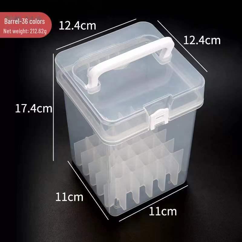 80-Color Portable Marker Pen Storage Box with Transparent Base