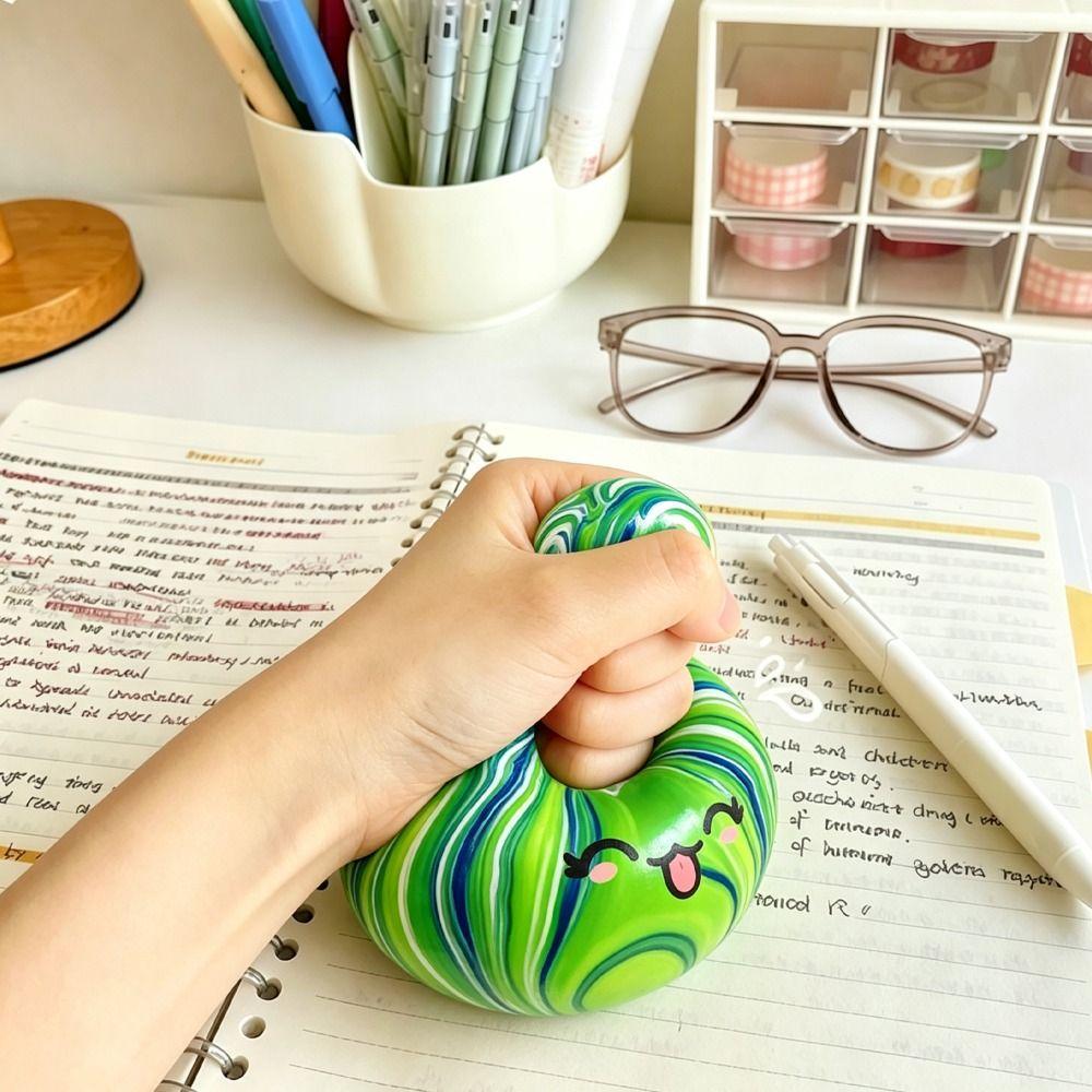 Slow Rebound Simulated Steamed Bun Squishy Toy Marble Pattern With Steamer Squishy Pinch Le Creative Anxiety Relief Fidget Toys