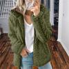 Mode Frauen Flauschige Strickjacke Pullover Mit Kapuze Woll Fleece Jacke für Herbst und Winter Langarm Mit Kapuze Strickjacke Mantel