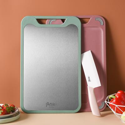 Double-sided Cutting Board Stainless Steel and Plastic Dual-purpose Multifunctional Cut Vegetable and Meat Chopping Boad