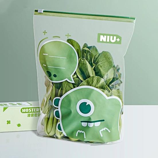 Fruit Vegetable Freezer Bag Zipper Closure Large Capacity BPA Free Leakproof Reusable Food Storage Bag