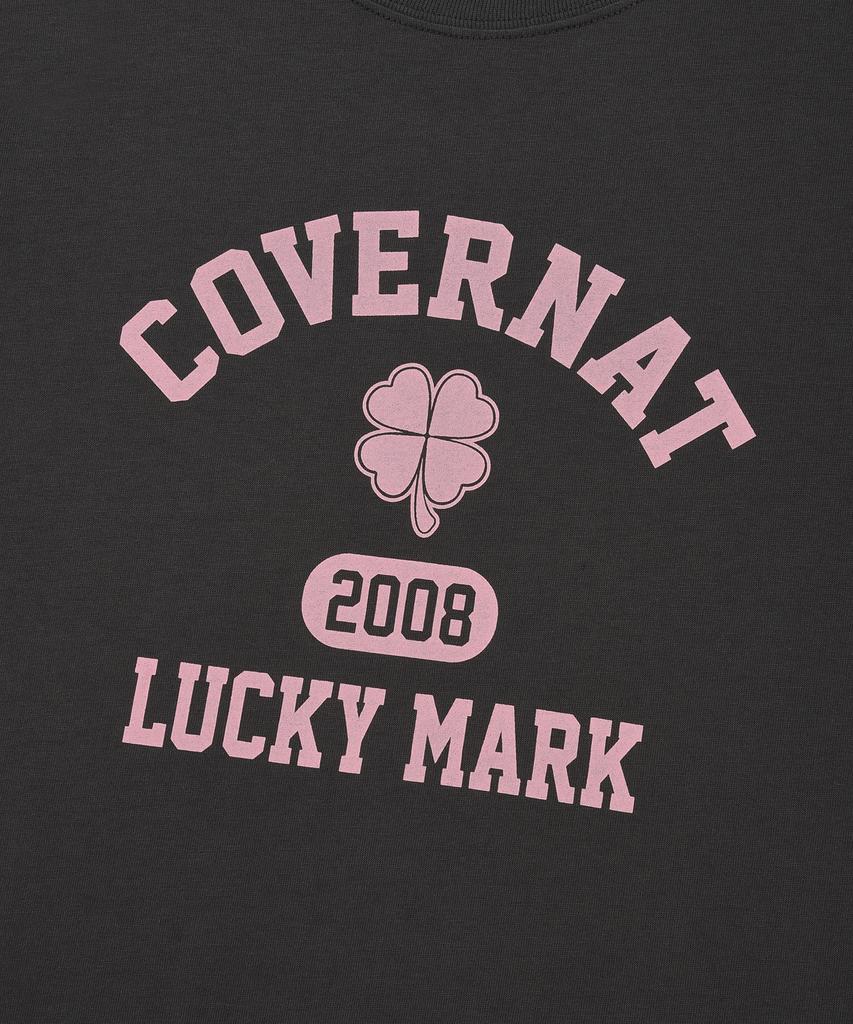 COVERNAT WOMAN Clover Graphic T-Shirt Charcoal