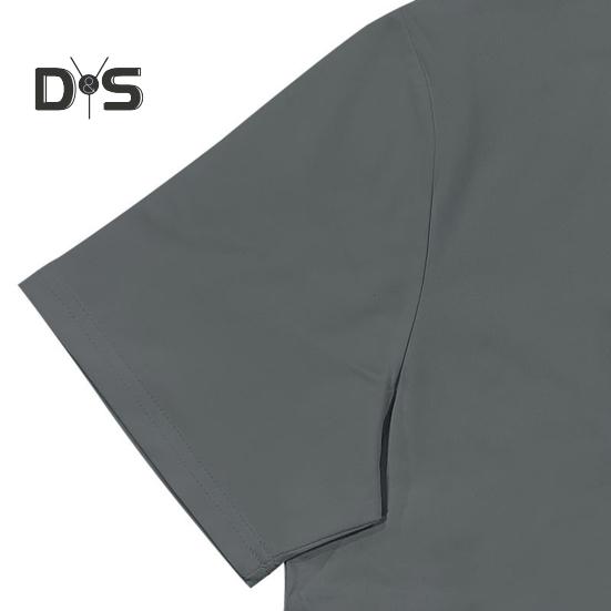 Herren Sommer T-Shirt Kurzarm Geknöpft V-Ausschnitt Kontrastfarbe Slim Fit Lässiger Pullover Mittellanges Oberteil für Outdoor-Sport