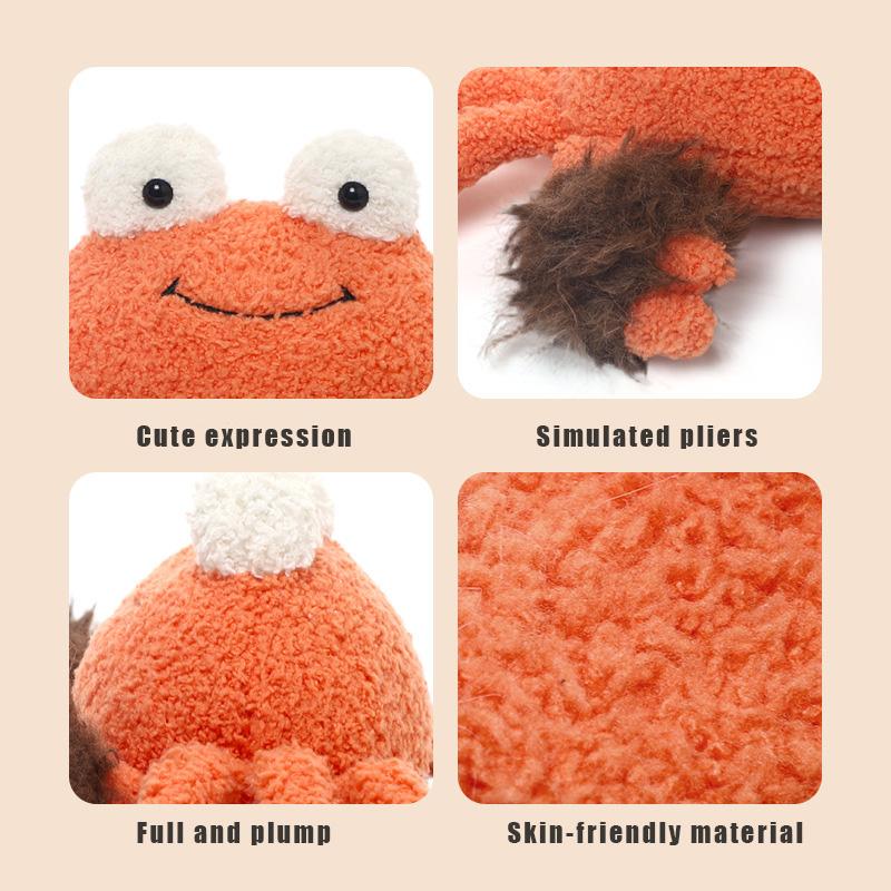 22cm Cute Hairy Crab Plush Toys Throw pillow Simulated Accompany Doll Soft Skin-friendly Bedroom Ornaments Gifts For children