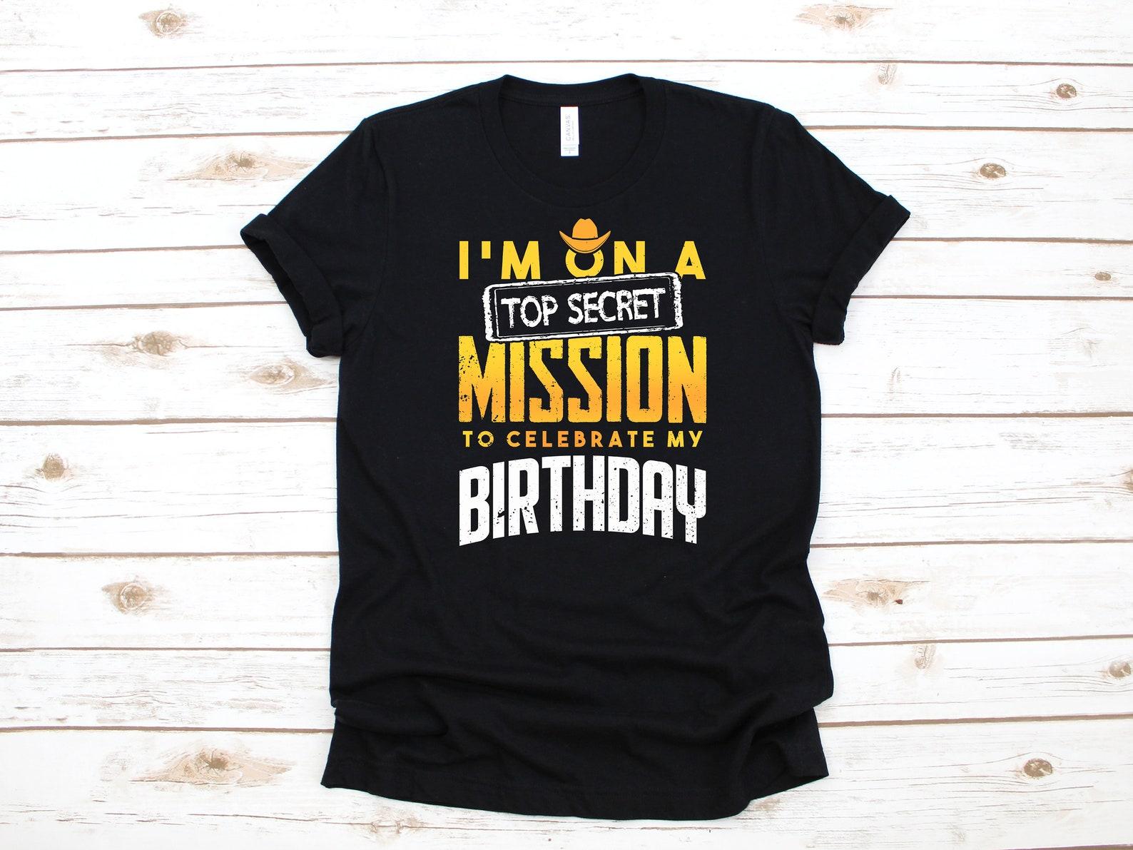 Spy Top Secret Mission Birthday Shirt, Cute Bday Undercover Spy Theme T-Shirt,T-shirt, T-shirt, T-shirt, Tank Top L