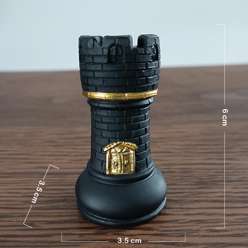 Black & White International Chess Figurines Statue Chess Pieces Board Games Accessories Home Decor Chessmen Ornaments