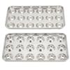 2-teilige Eiswürfelform mit Deckel, Edelstahl, Kugelform, Wiederverwendbar, Für Bar