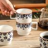 Stackable Mug with Blue and White Floral Pattern, 350ml